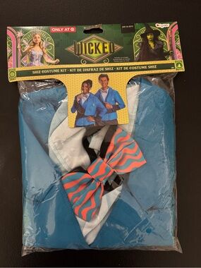 Disguise Wicked Shiz Costume Kit in Blue with Coral Striped Bow